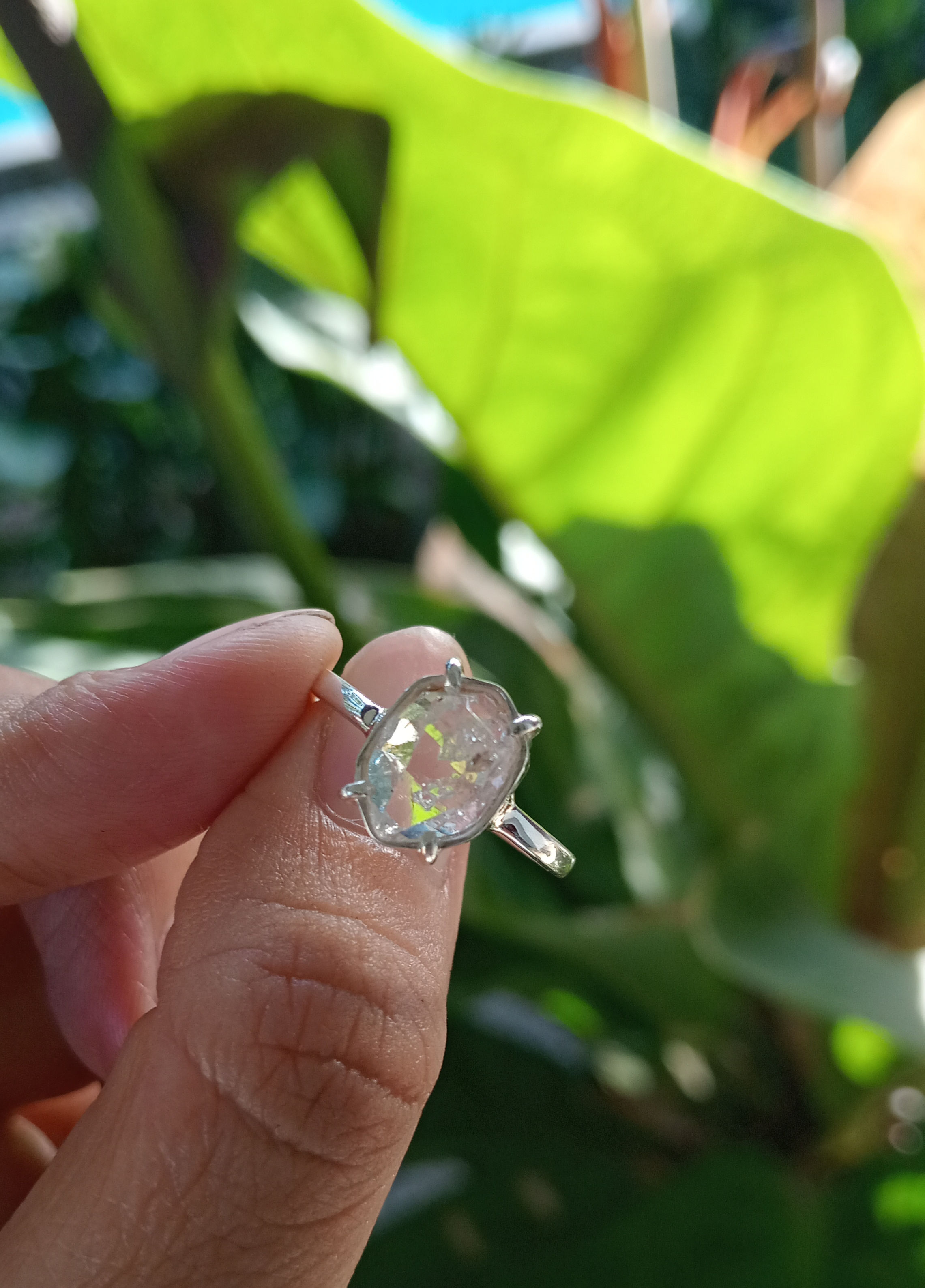 高品質アメリカ産ハーキマーダイヤモンドリング（16インチ）