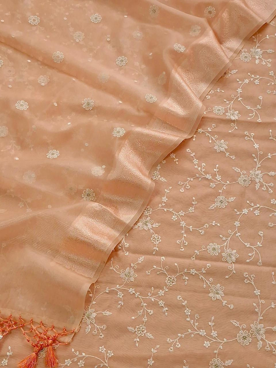 Thumbnail: Banarasi Chanderi Embroidery Suit