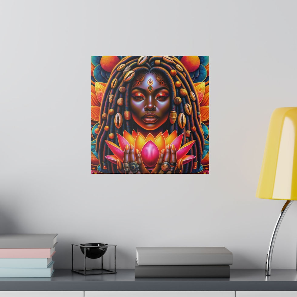 Thumbnail: Ethereal Lotus Matte Canvas, (Orange)