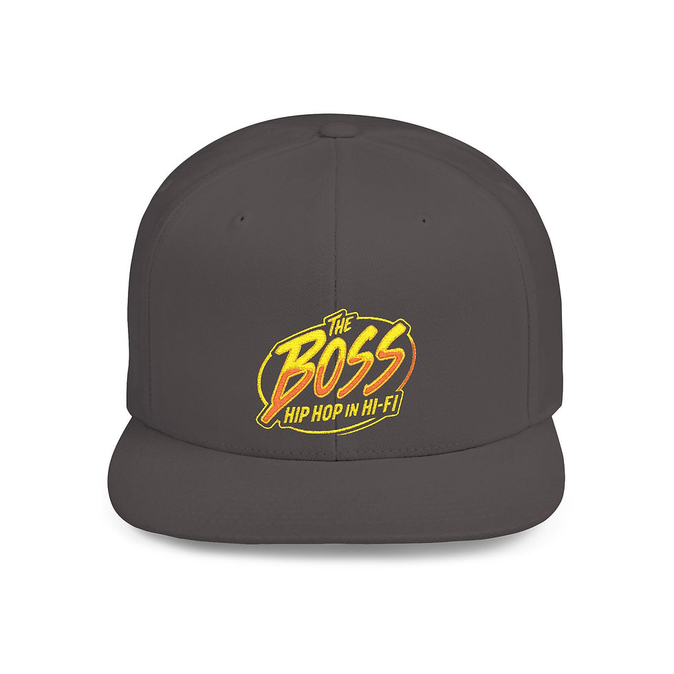 Thumbnail: The Boss Flat Bill Snapback Hat - Stylish Cap for Confident Leaders