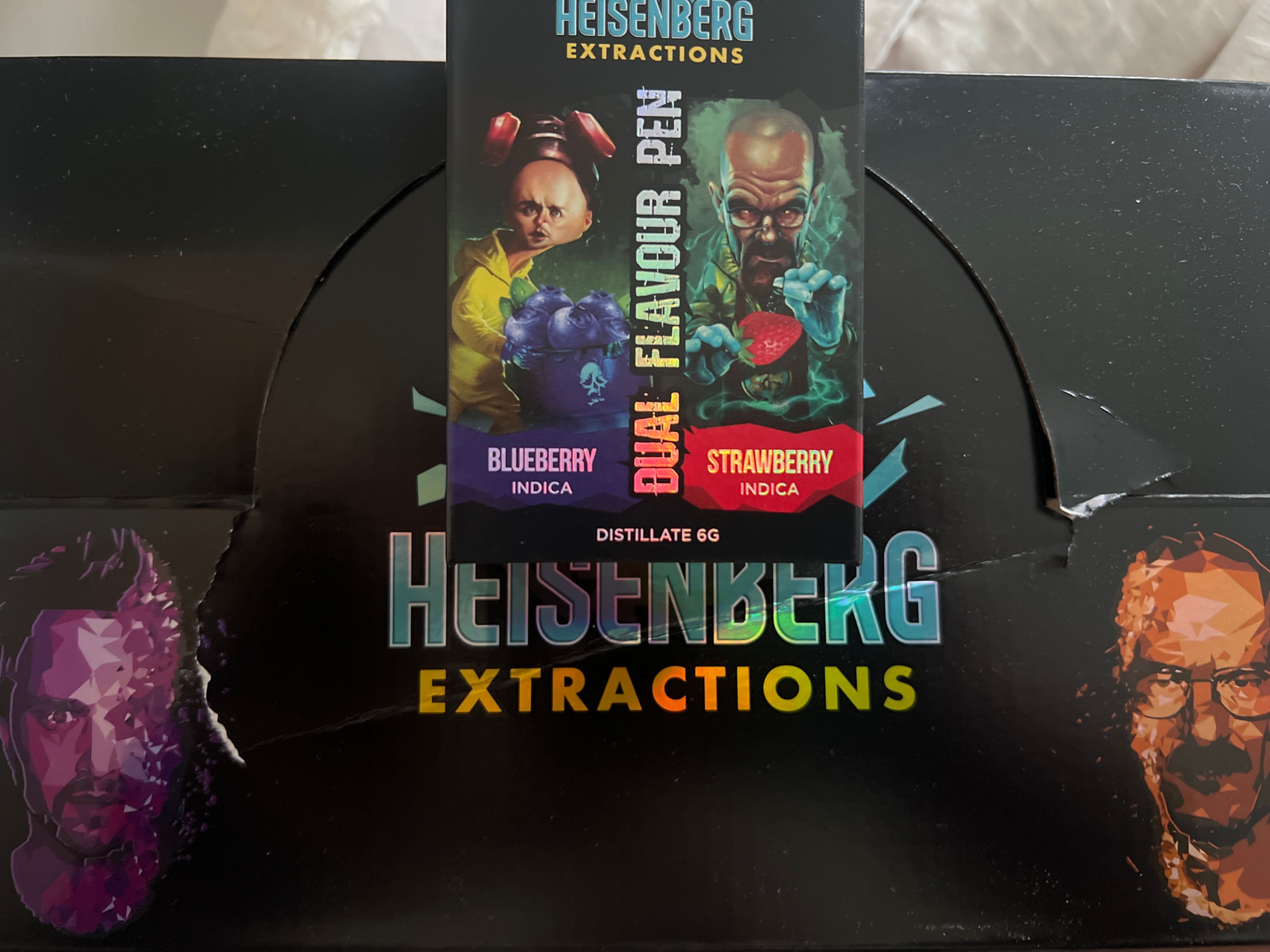 Heisenberg extracts distillate 6 g pen blueberry Indica/strawberry Indica