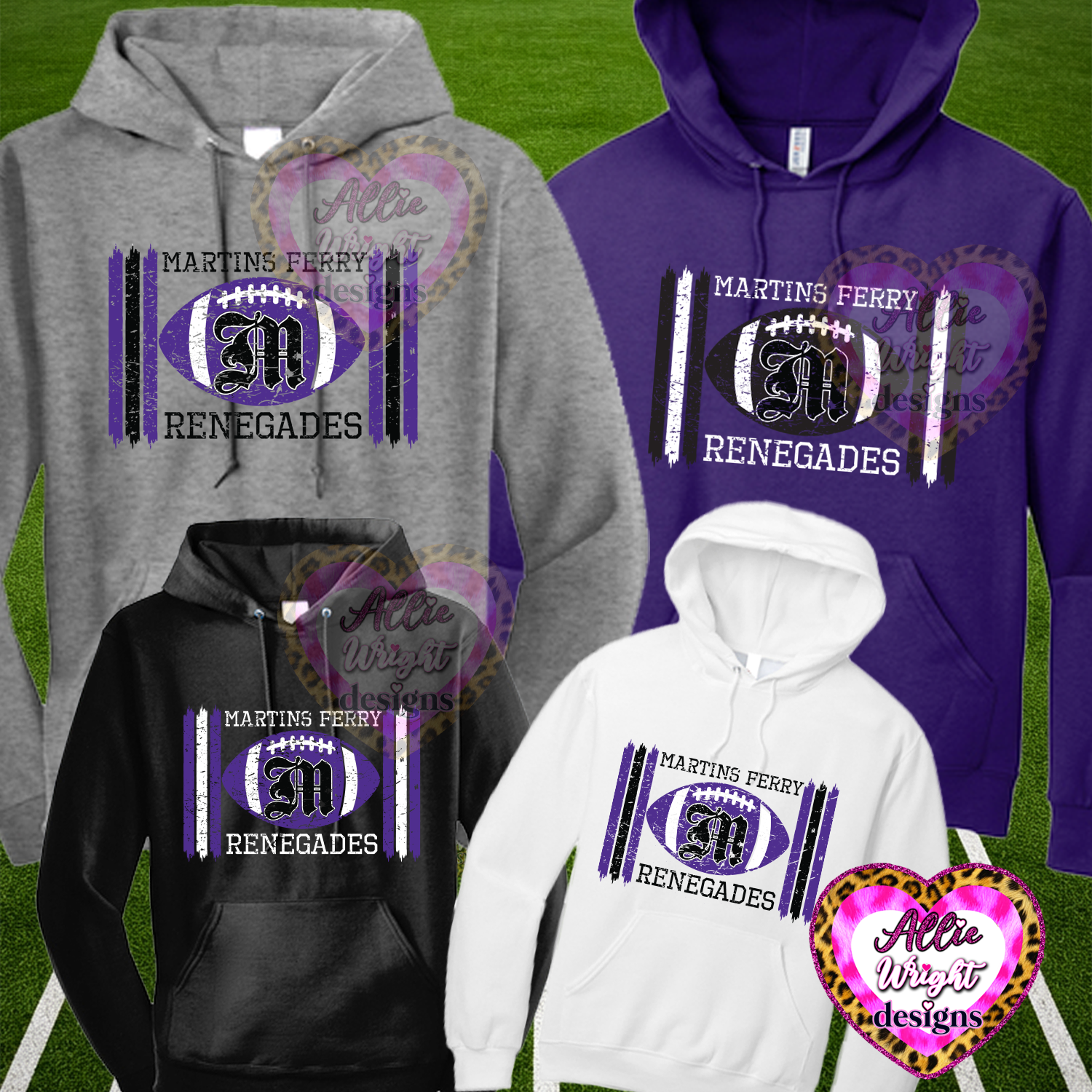 MF Renegades Football Fundraiser - Hoodie: Design #3