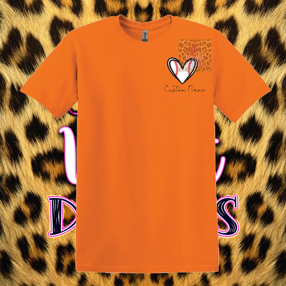 Thumbnail: Baseball Heart Tee with Custom Name