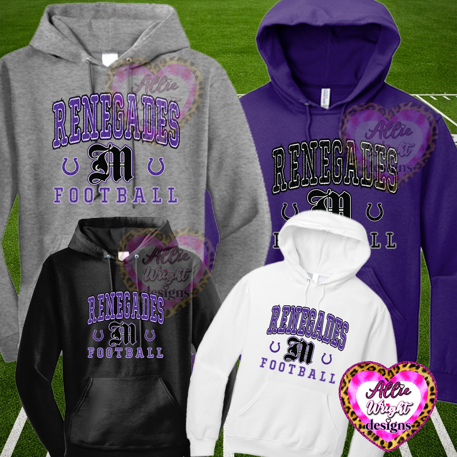 MF Renegades Football Fundraiser - Hoodie: Design #2
