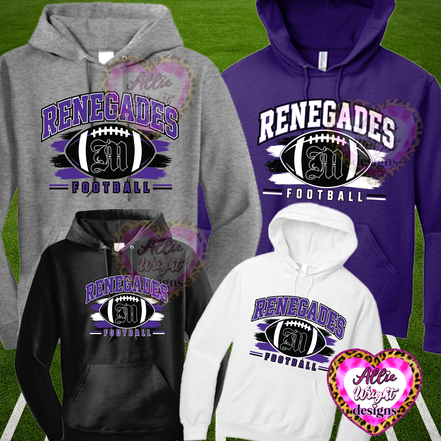 MF Renegades Football Fundraiser - Hoodie: Design #4
