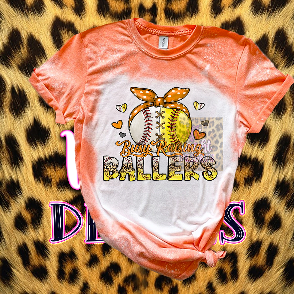 Thumbnail: Busy Raising Ballers Color Bleached Tee
