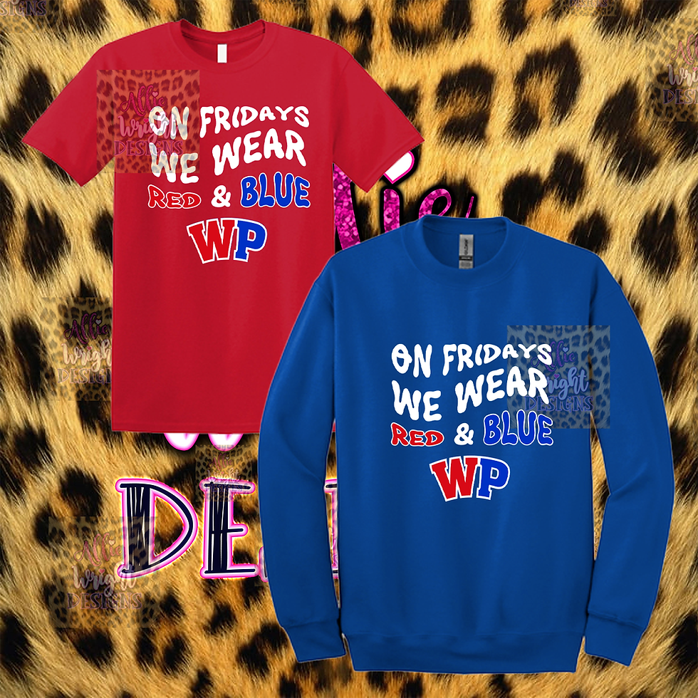 Thumbnail: ON FRIDAYS WE WEAR.... (CUSTOMCOLOR) T-SHIRT OR CREW