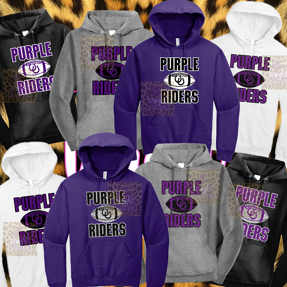 Purple Riders Football Hoodie
