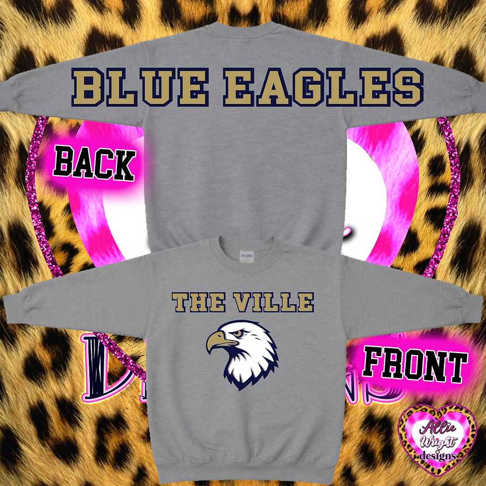 Thumbnail: THE VILLE: BLUE EAGLES FUNDRAISER - WINGSPAN LONG SLEEVE, SWEATSHIRT OR HOODIE