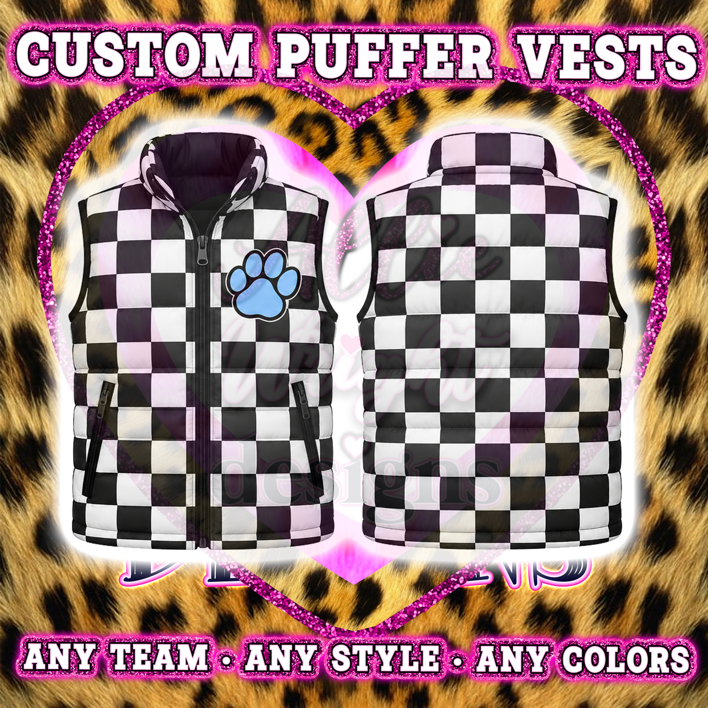 **PRE-ORDER** CUSTOM TEAM PUFFER VEST - CLOSES 10/15 (early NOV. ARRIVAL)