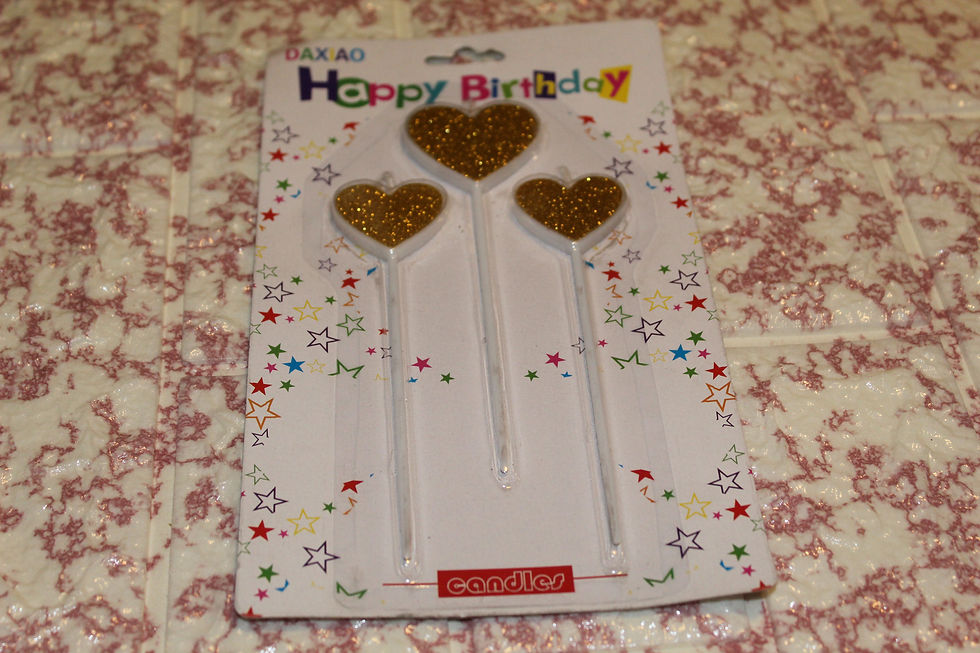 Miniatura: velitas de corazón y estrellas