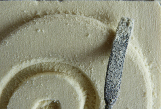 File out the inside curve of the Koru
