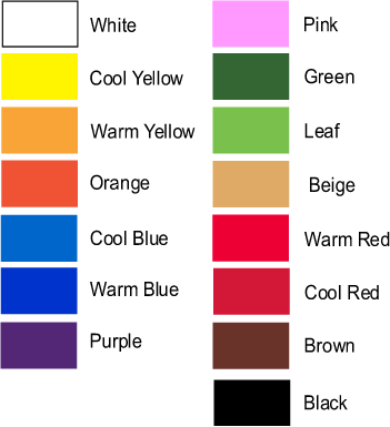 Total Wash Colour Chart