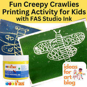 Create colourful creepy crawlies with this easy block printing lesson using FAS Studio Ink – a fun, creative art activity perfect for classrooms or home.