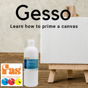 How to prime a canvas using FAS Gesso for Acrylic & Oil Painting