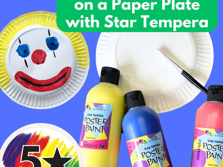 Paint A Fun Face with Star Tempera Poster Paint: A Fun Clown Tutorial