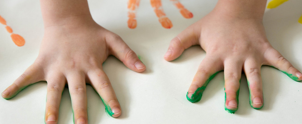 hands in paint