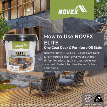 Discover how NOVEX ELITE One Coat Deck & Furniture Oil Stain gives your outdoor timber long-lasting UV protection in just one coat. Perfect for New Zealand’s harsh conditions.