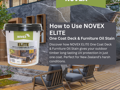 Discover how NOVEX ELITE One Coat Deck & Furniture Oil Stain gives your outdoor timber long-lasting UV protection in just one coat. Perfect for New Zealand’s harsh conditions.