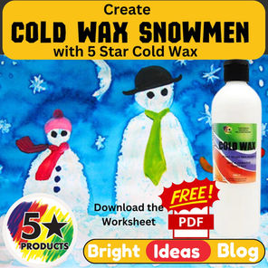 Bright Ideas: Creating Cold Wax Snowmen - Free PDF Download Sheet