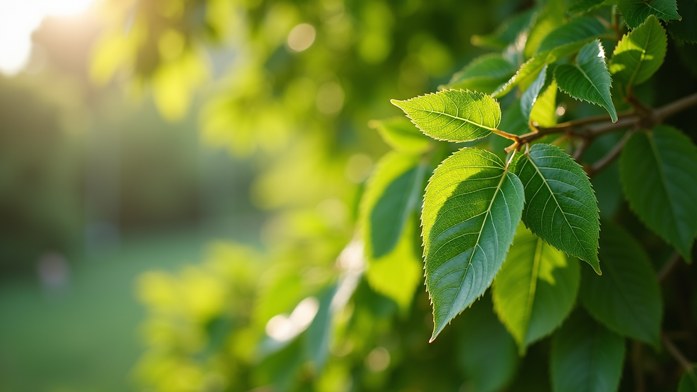 Close-up view of a healthy tree with vibrant green leaves