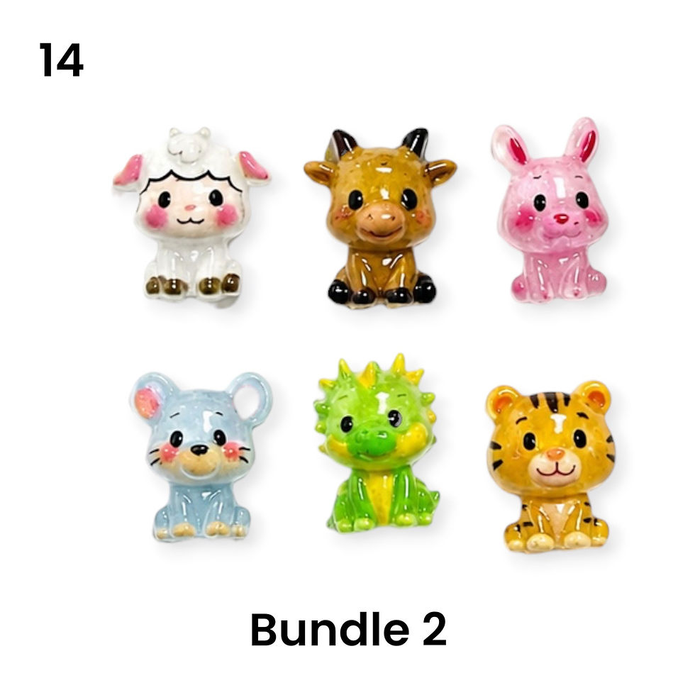Thumbnail: Kids Hearing Aid Charm– Tube Charm Accessory-Zoo/Farm Animals