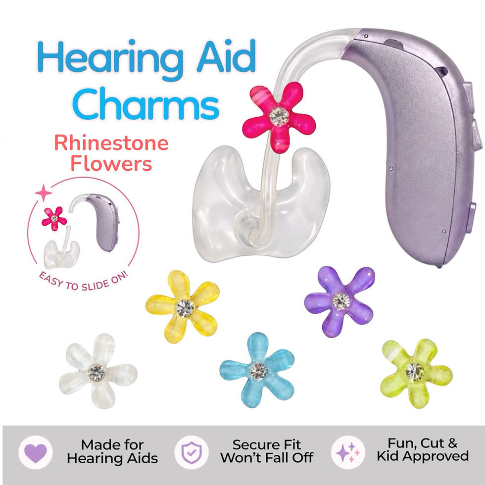 Thumbnail: Tiny Flower Hearing Aid Tube Charm