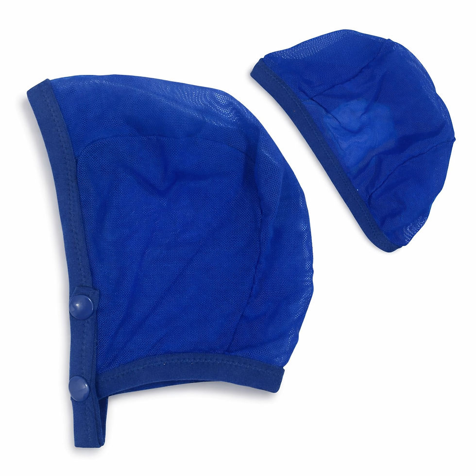 Thumbnail: Solid color All Mesh Hearing Aid Baby Bonnet 