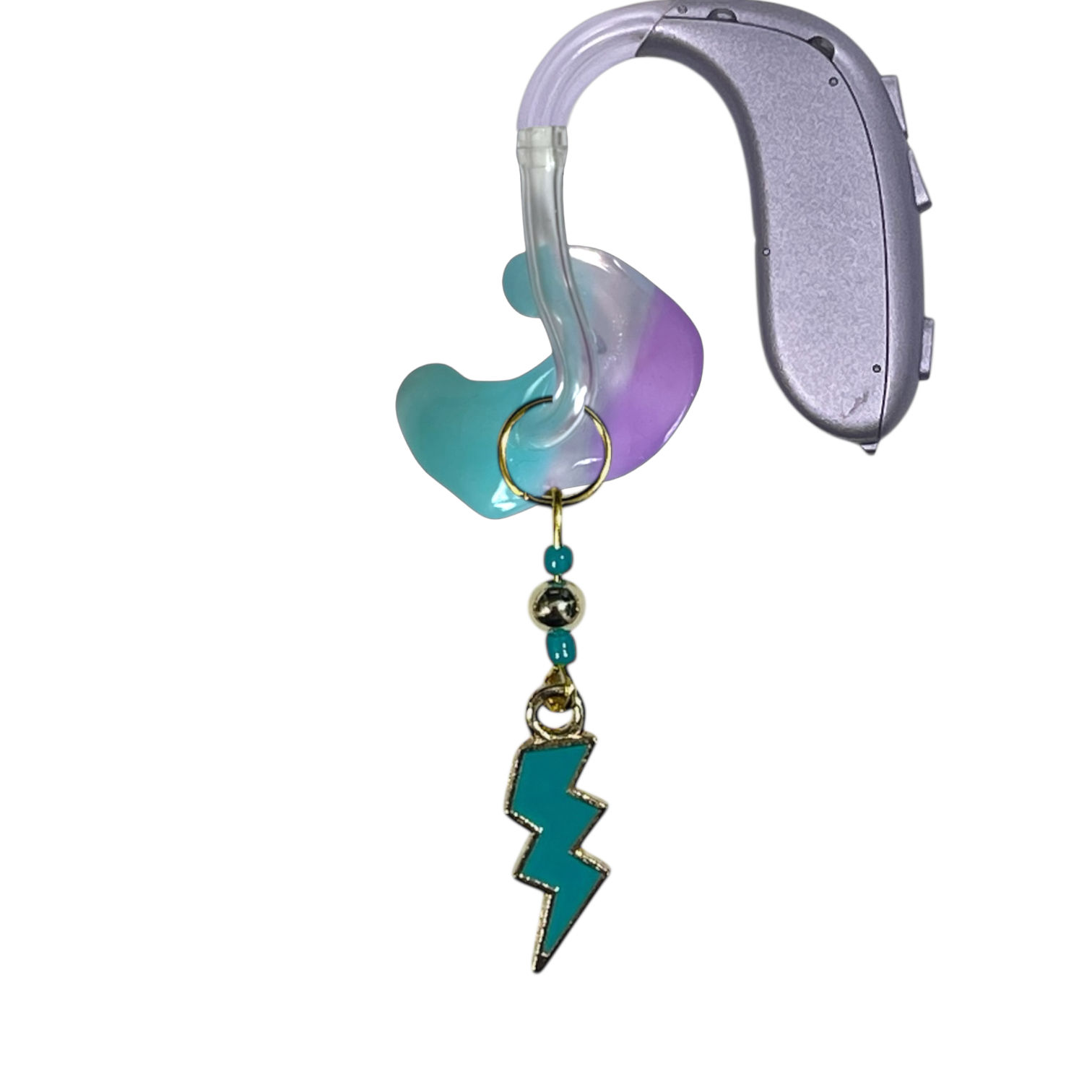 Lightning Bolt Hearing Aid Charm