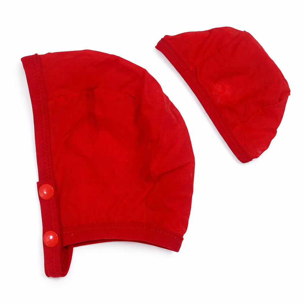 Thumbnail: Solid color All Mesh Hearing Aid Baby Bonnet 