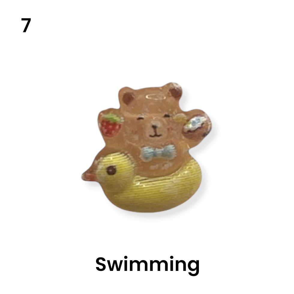 Thumbnail: Hearing Aid Tube Charm-Beach Bears