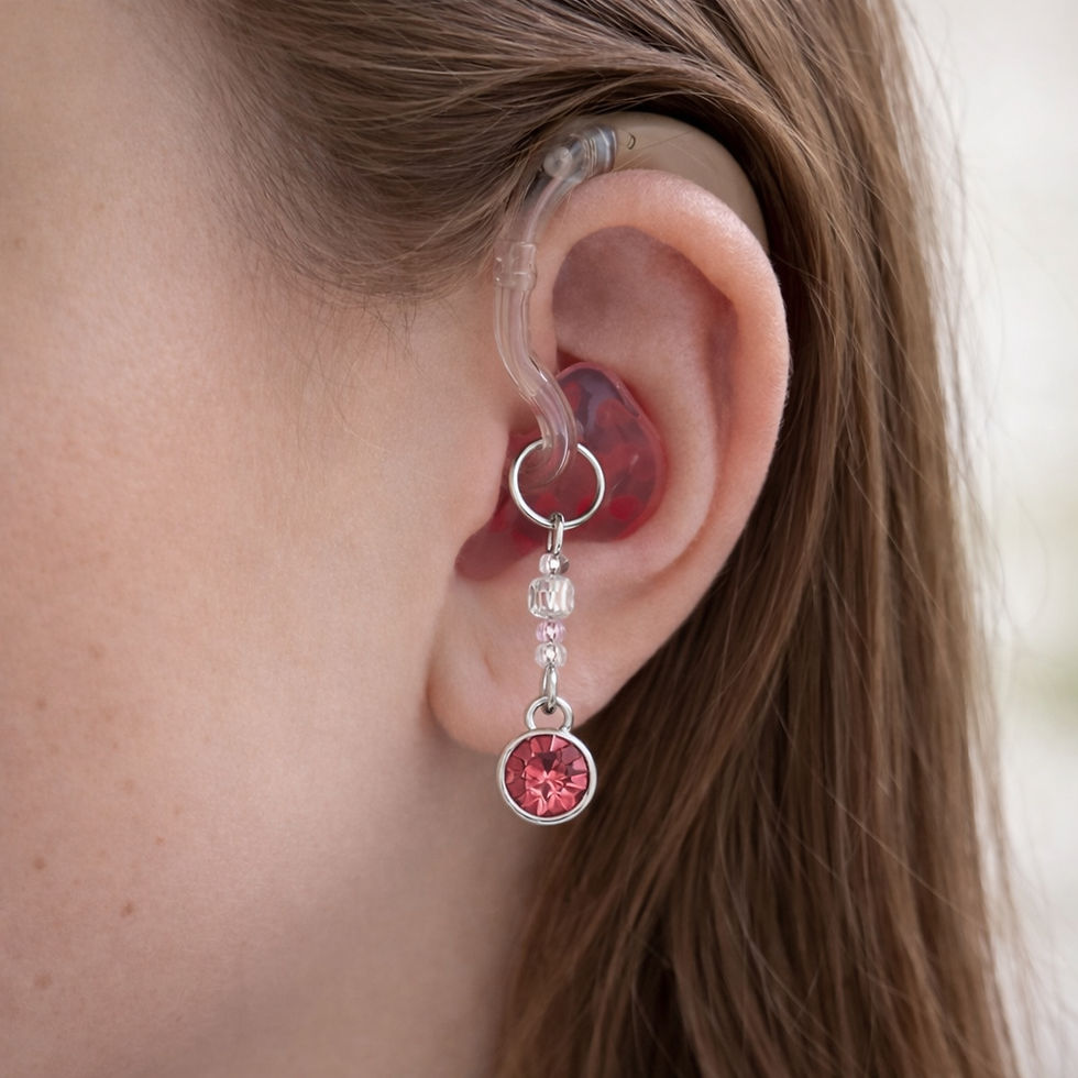 Thumbnail: Crystal Drop Hearing Aid Charm