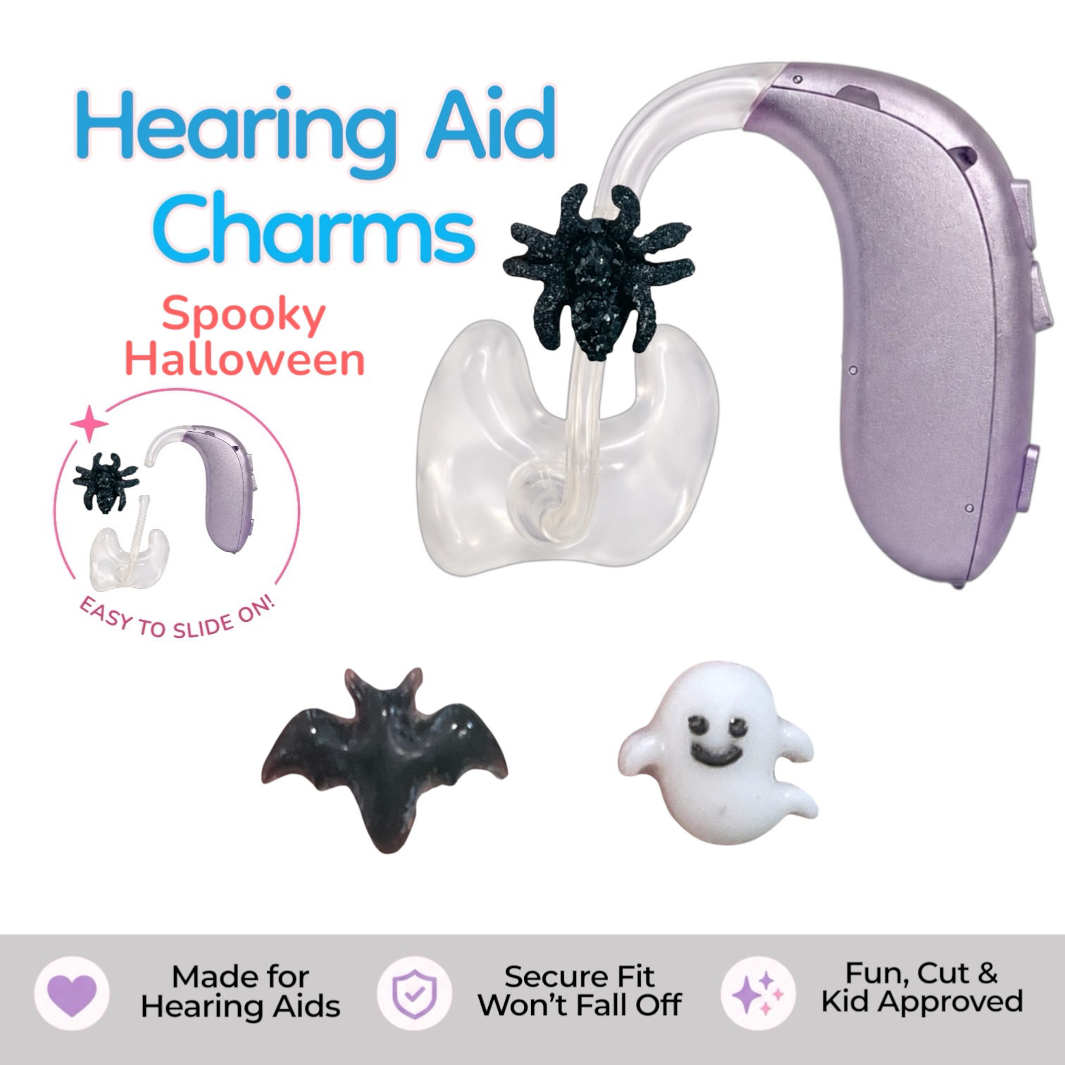 Hearing Aid Tube Charm-Spooky Halloween