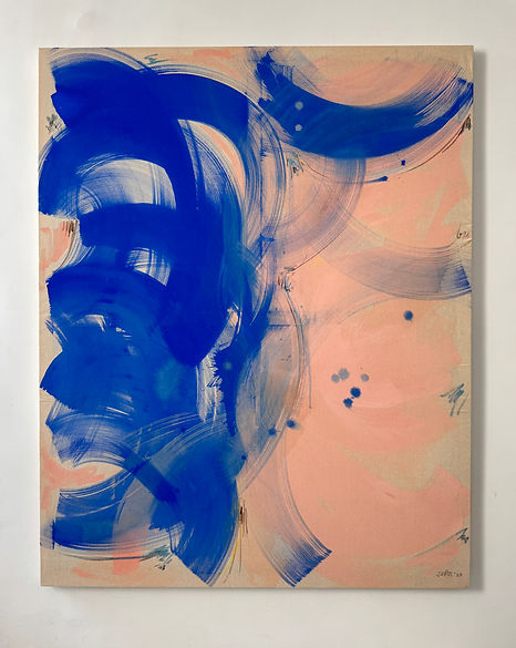 Held
Acrylic, pastels on manjarpatta
48 x 56 inches
2025