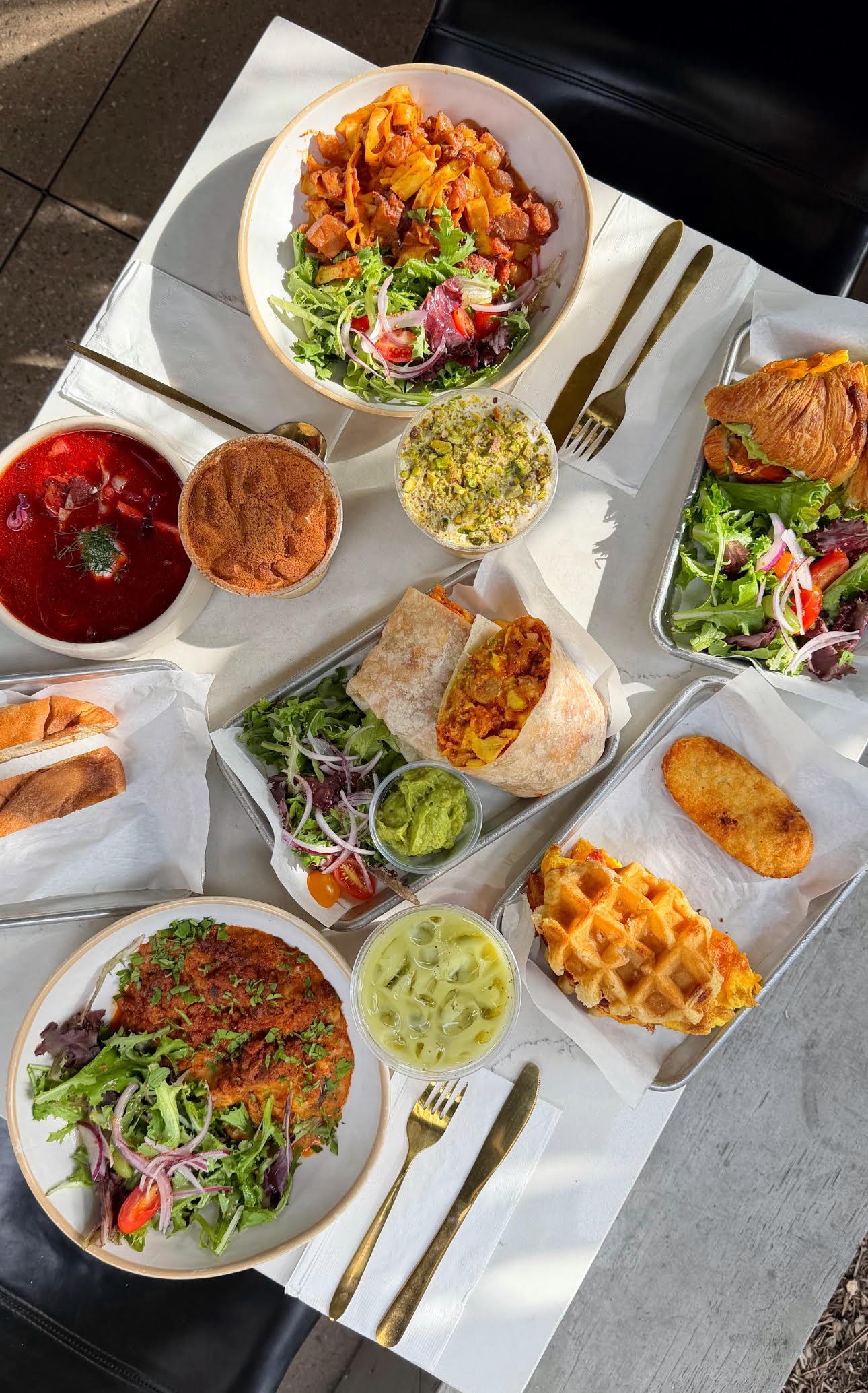 Arranged Food and Objects