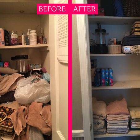 A busy mom regains the use of her linen closet.