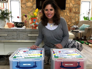 Dr. Gould was all smiles over her home and office filing systems.