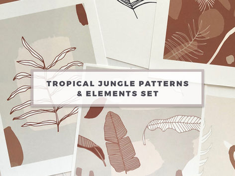 Latest Release: Tropical Jungle Patterns & Elements Set