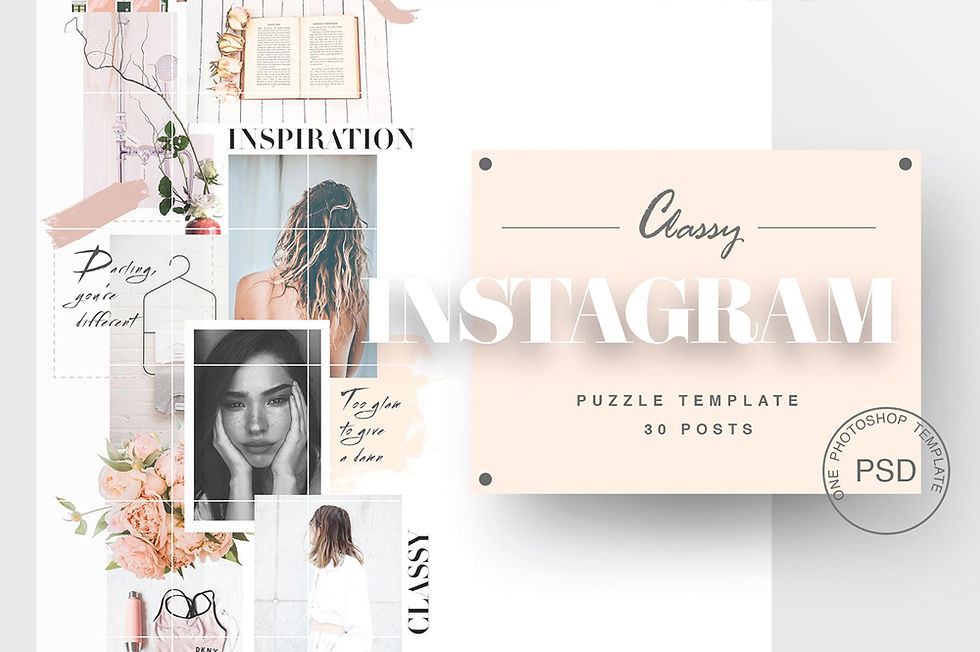 Instagram Puzzle Template - BY Marie T