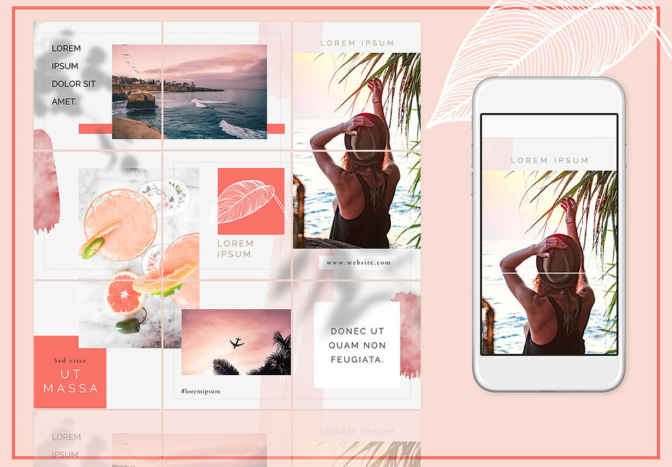 Instagram Puzzle Template for Photoshop - free download