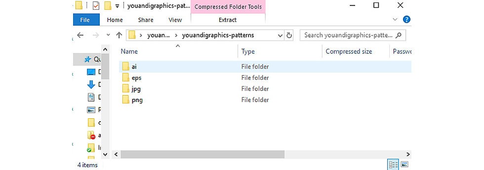Unzip your pattern files