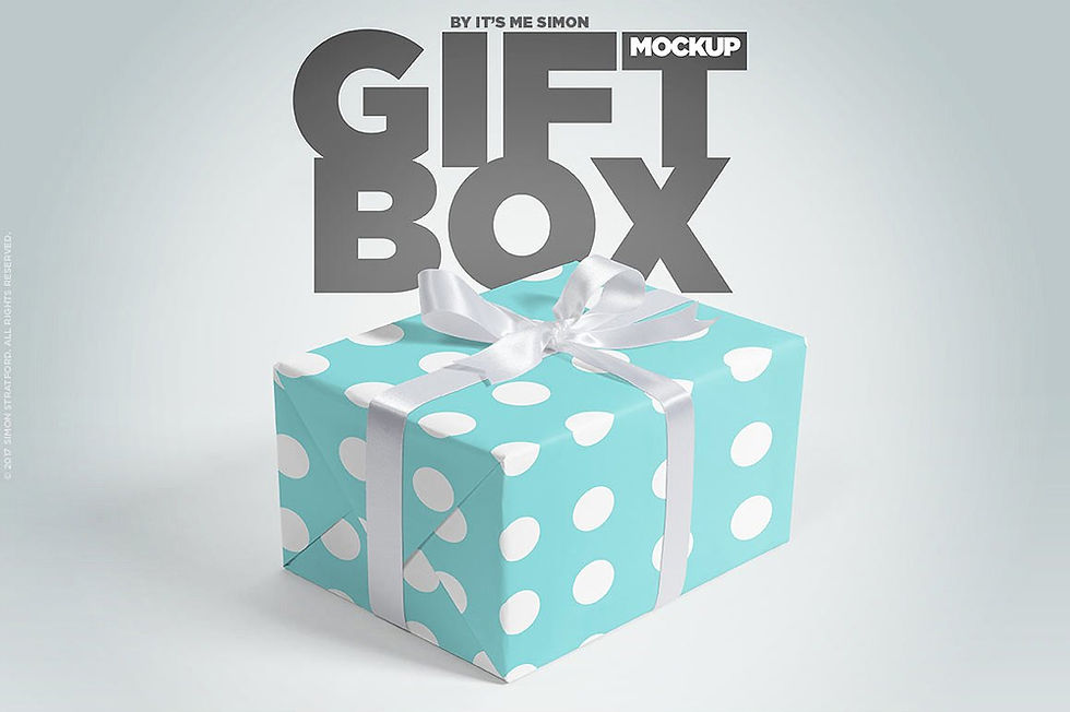 Gift box mockup - By Itsmesimon