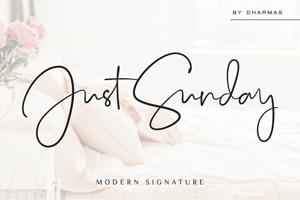 Just Sunday, free script font