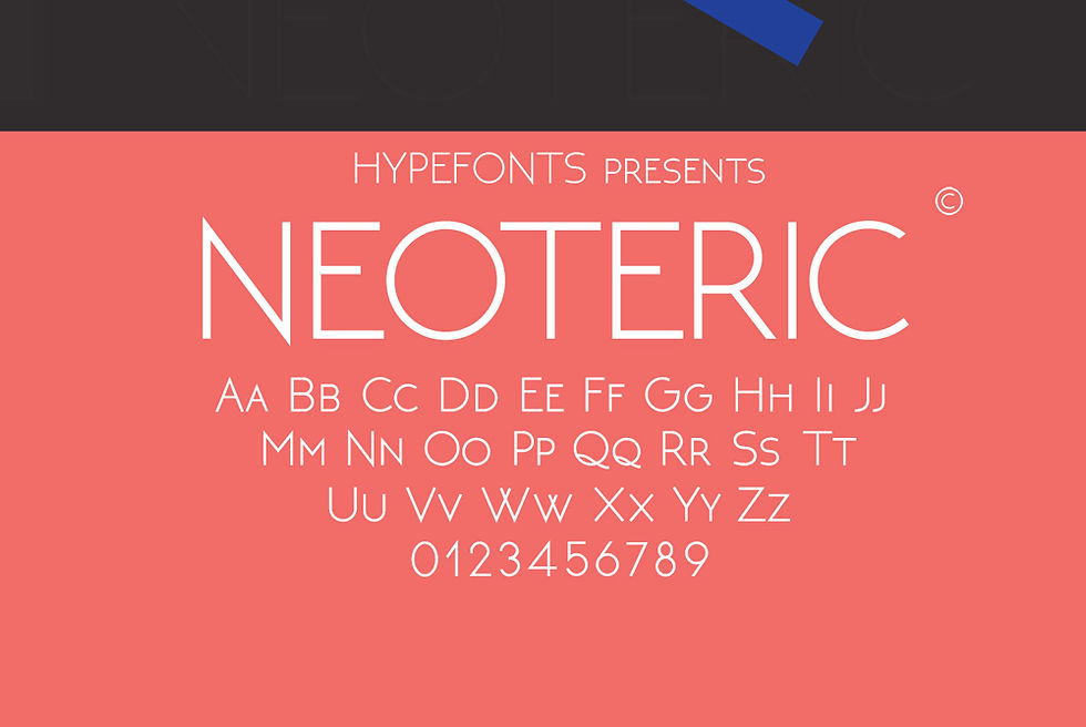 Neoteric free sans serif font
