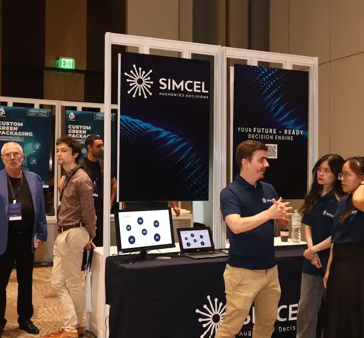 SIMCEL exhibition booth at French Tech Summit Vietnam event