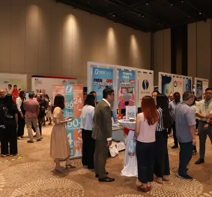 Startup exhibition area at French Tech Summit Vietnam