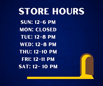 Store Hours, Closed Monday