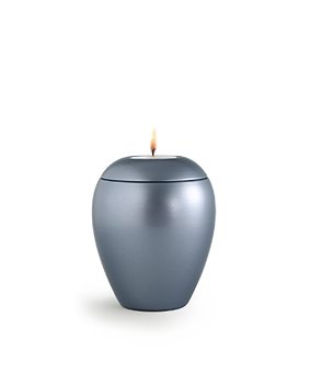 Miniaturbild: Keramik, perlmutt stahlgrau 500 ml, Gedenklicht