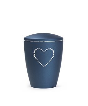Edition Elegance, velvet navy, Kristall Herz – Naturstoff
