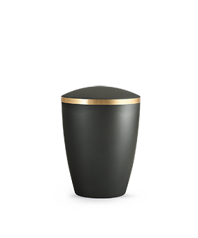 Miniaturbild: Edition Elegance, perlmutt anthrazit, Goldband gebürstet – Naturstoff